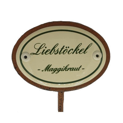 Kräuterschild Emaille Liebstöckl