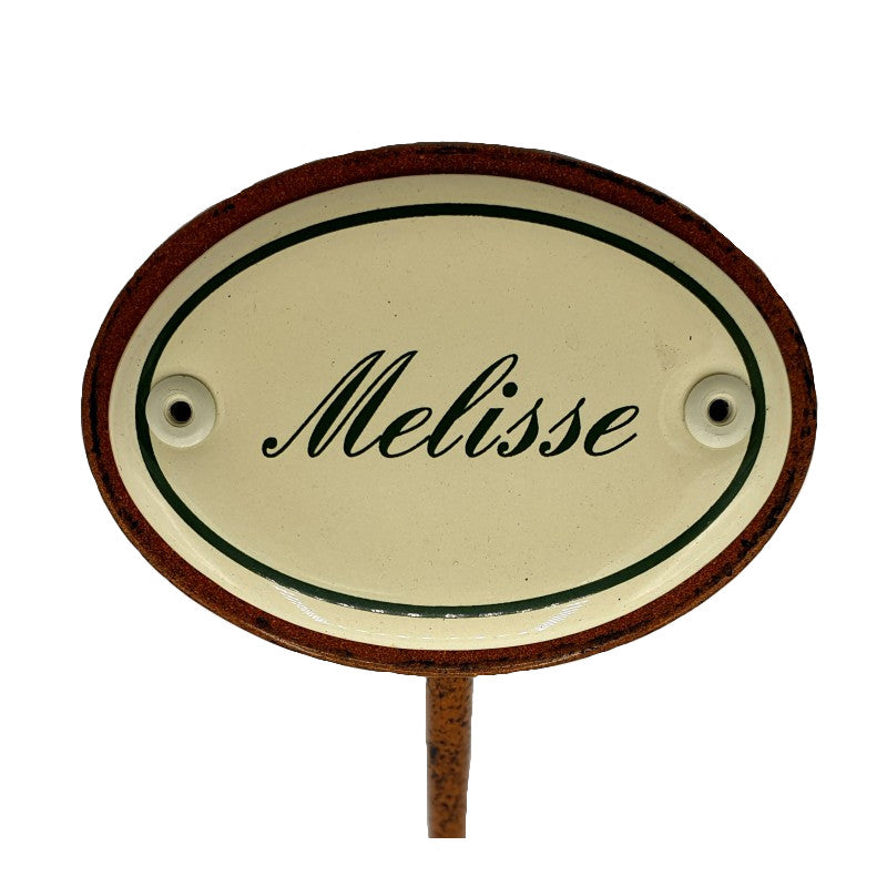 Kräuterschild Emaille Melisse