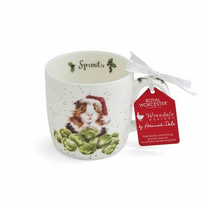 Wrendale Designs Tasse Meerschweinchen mit Weihnachtsmütze 0.3 ltr.