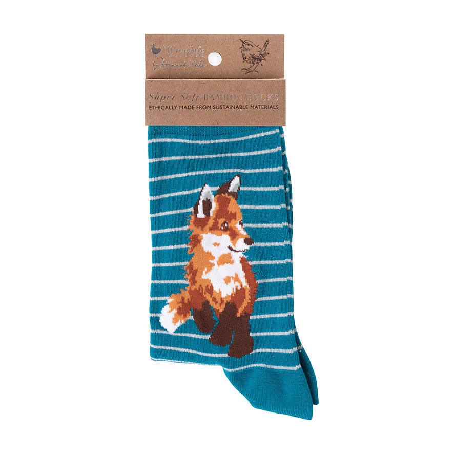 Wrendale Designs - Bambussocken - Fuchsbaby
