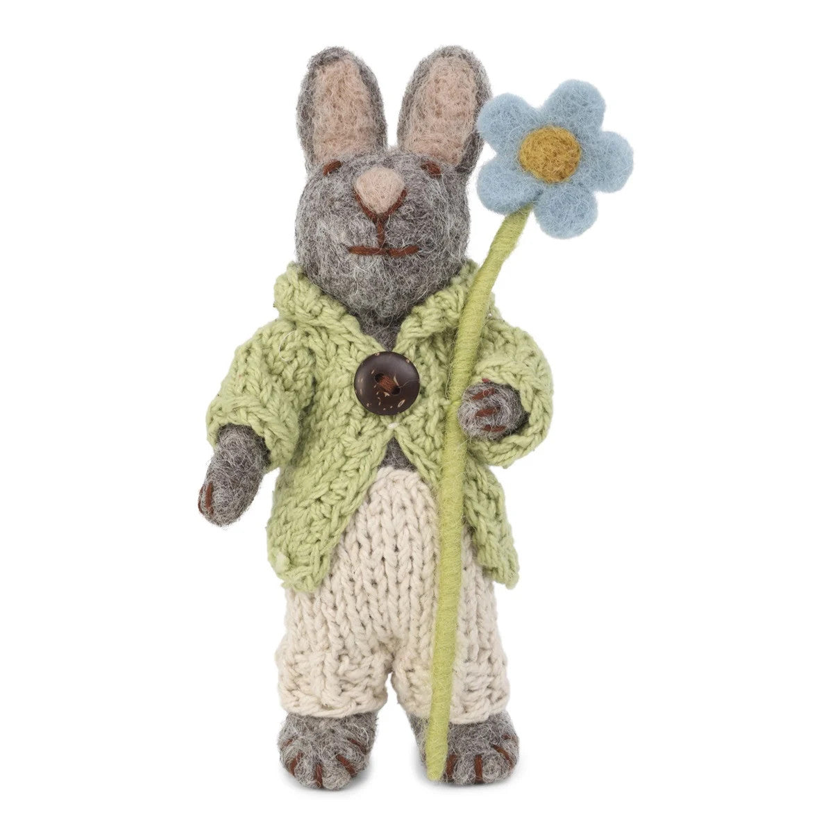 Gry &amp; Sif Filzhase mit Anemone 11 cm