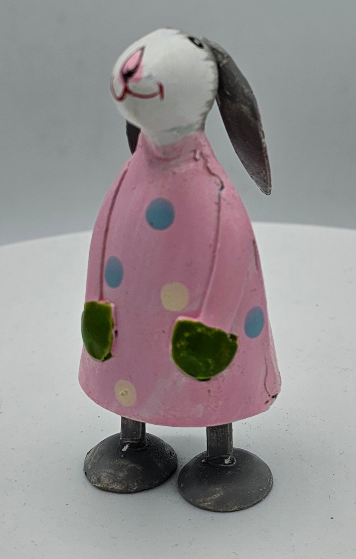 Osterhase Betty mit Schlappohren Rosa mit Punkten XXS