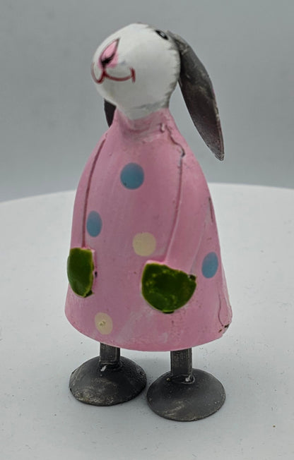 Osterhase Betty mit Schlappohren Rosa mit Punkten XXS