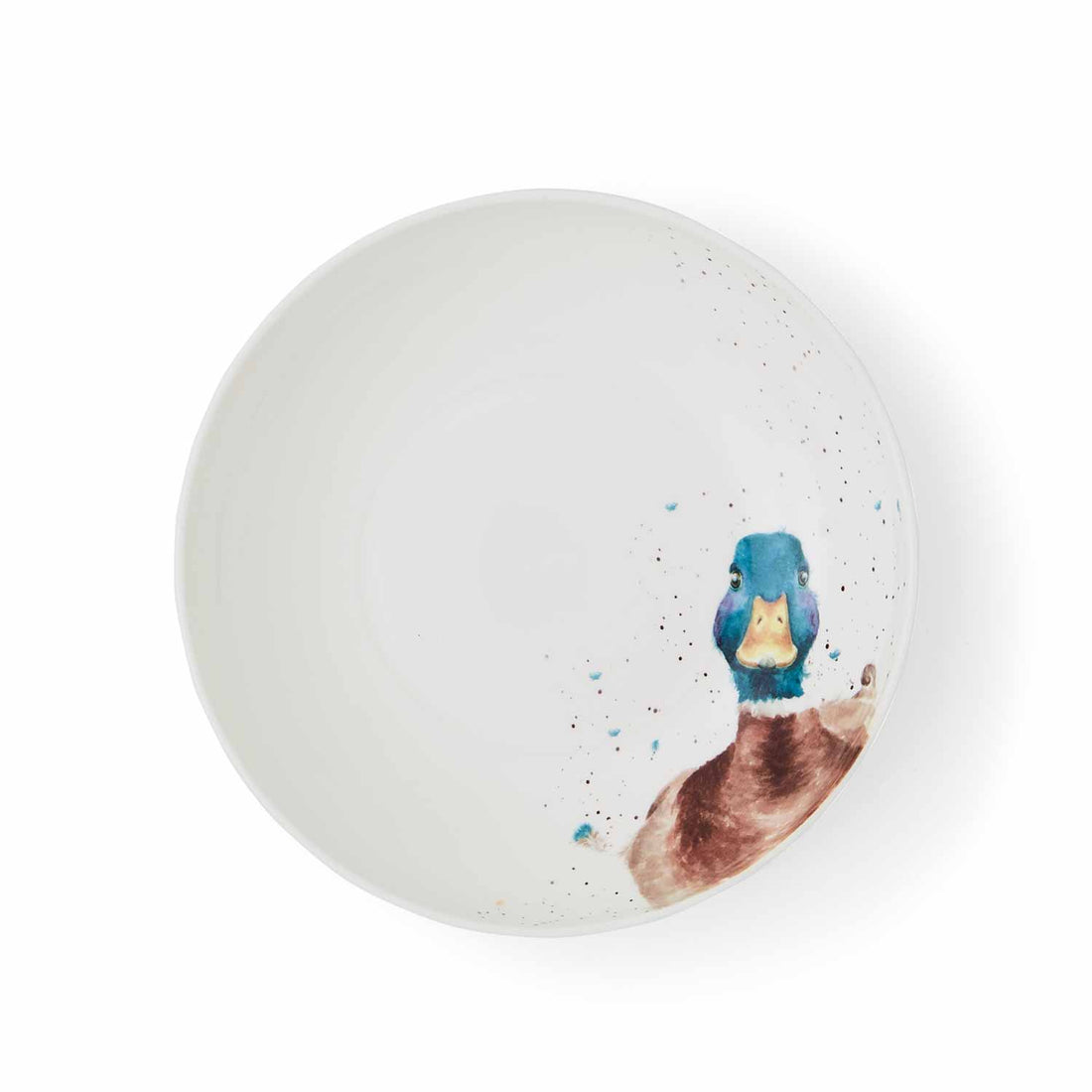 Wrendale Designs tiefer Pastateller mit Erpel-Enten-Motiv aus Fine Bone China