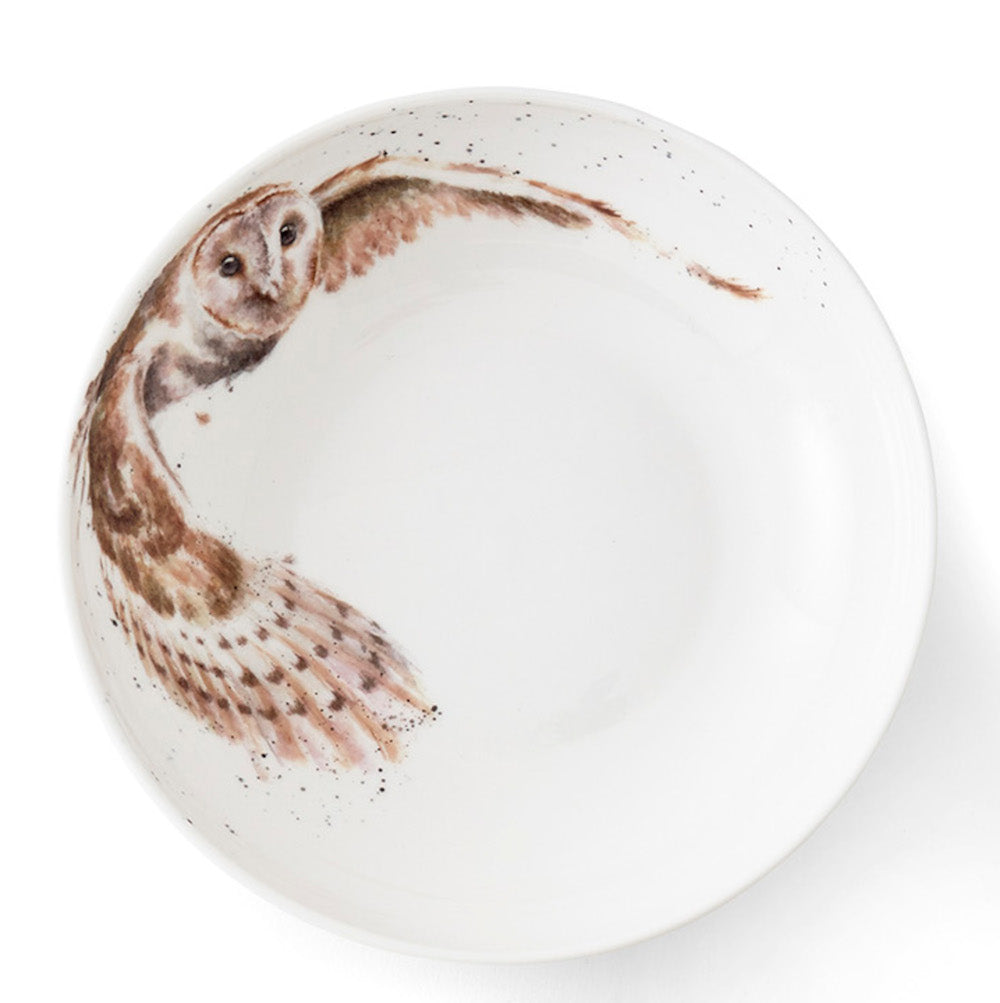 Wrendale Designs tiefer Pastateller mit Eulen-Motiv aus Fine Bone China