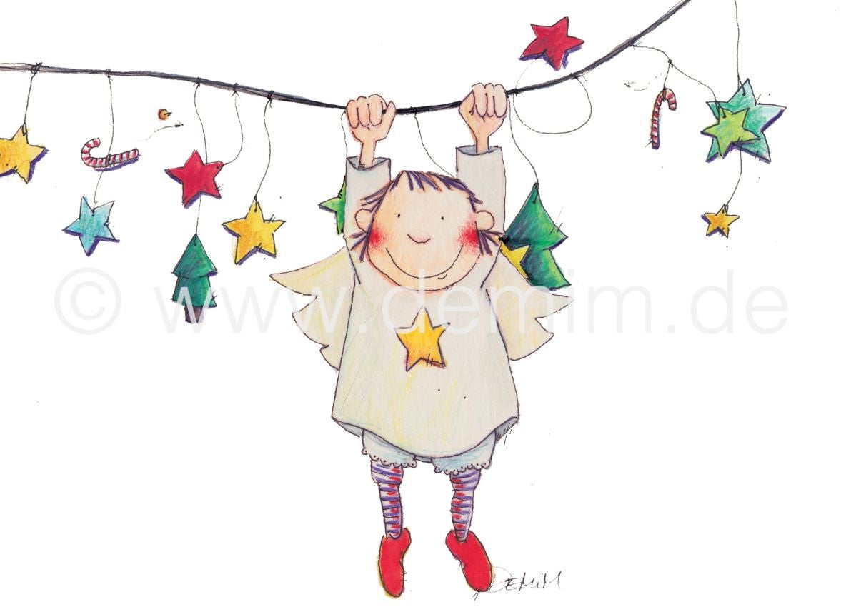 Postkarte Miriam Kramer Weihnachtsengel