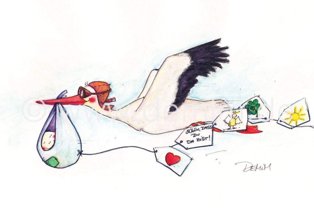 Postkarte Miriam Kramer Storch