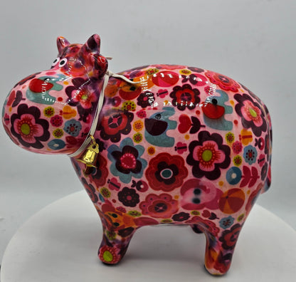 Pomme Pidou Spardose Kuh Rosa