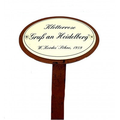 Rosenschild Emaille Gruß an Heidelberg