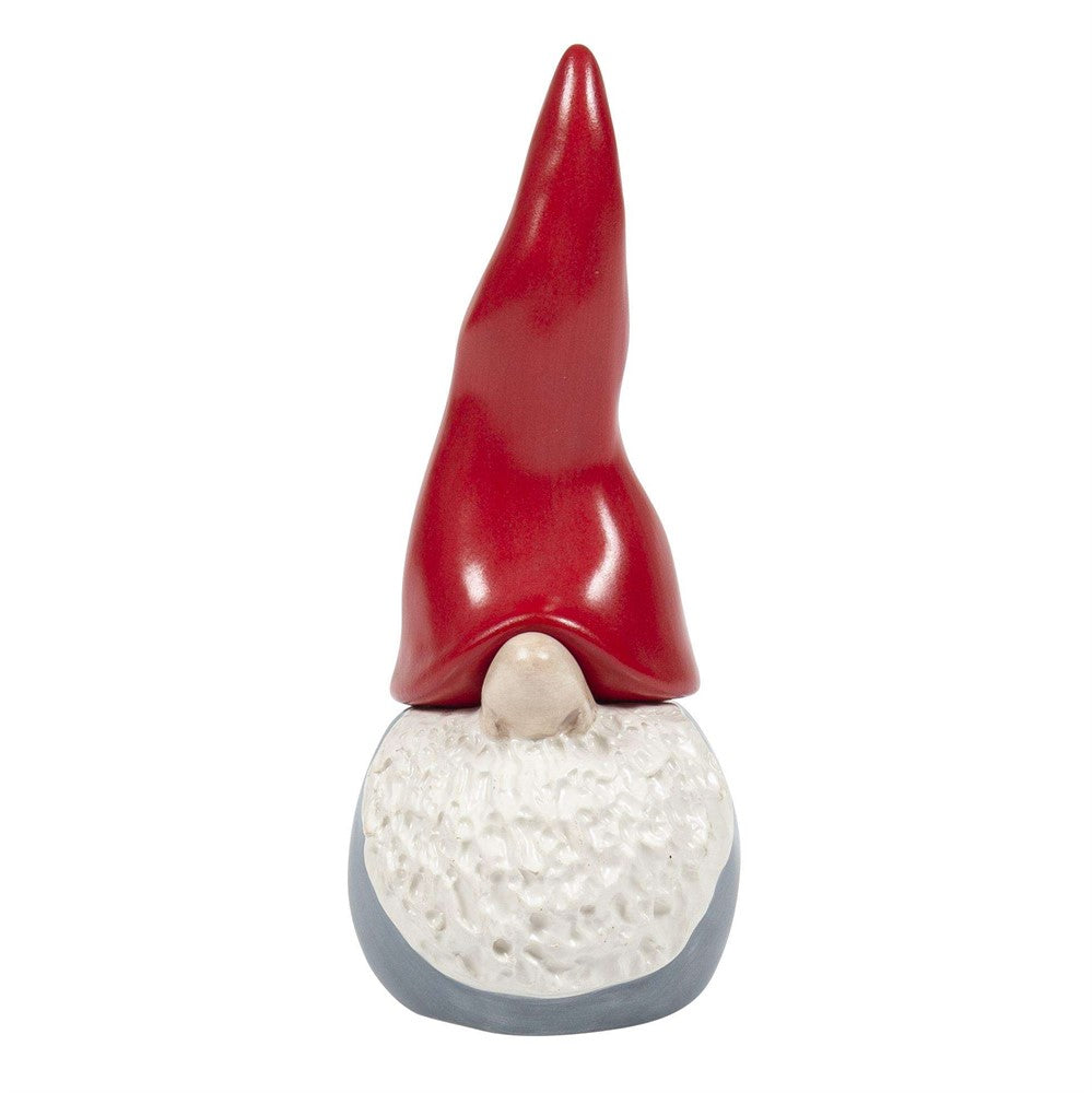 Weihnachtsmann mit dicker Knollnase und roter Mütze auf weißem  Hintergrund