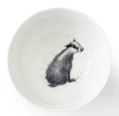 Royal Worcester Wrendale Designs kleine Schale 11cm mit Dachs-Motiv