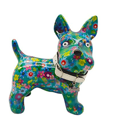 Pomme Pidou Spardose Hund Boomer Blumen