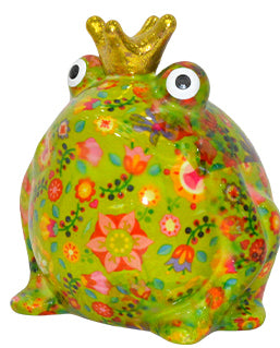 Pomme Pidou Spardose Frosch Blumen