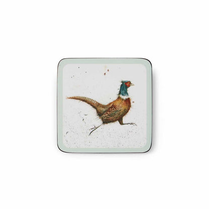 Wrendale Designs - 6 Untersetzer mit Tiermotiven- - 10,5 x 10,5 cm