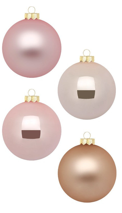 Weihnachtskugel Rosa Opal, Mix 6cm, 20 STK.