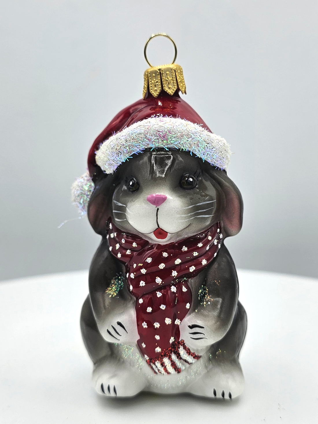 Christbaumschmuck - Hanco - Hase mit Weihnachtsmütze