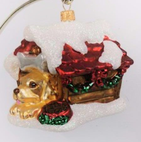 Weihnachtskugel Hundehütte