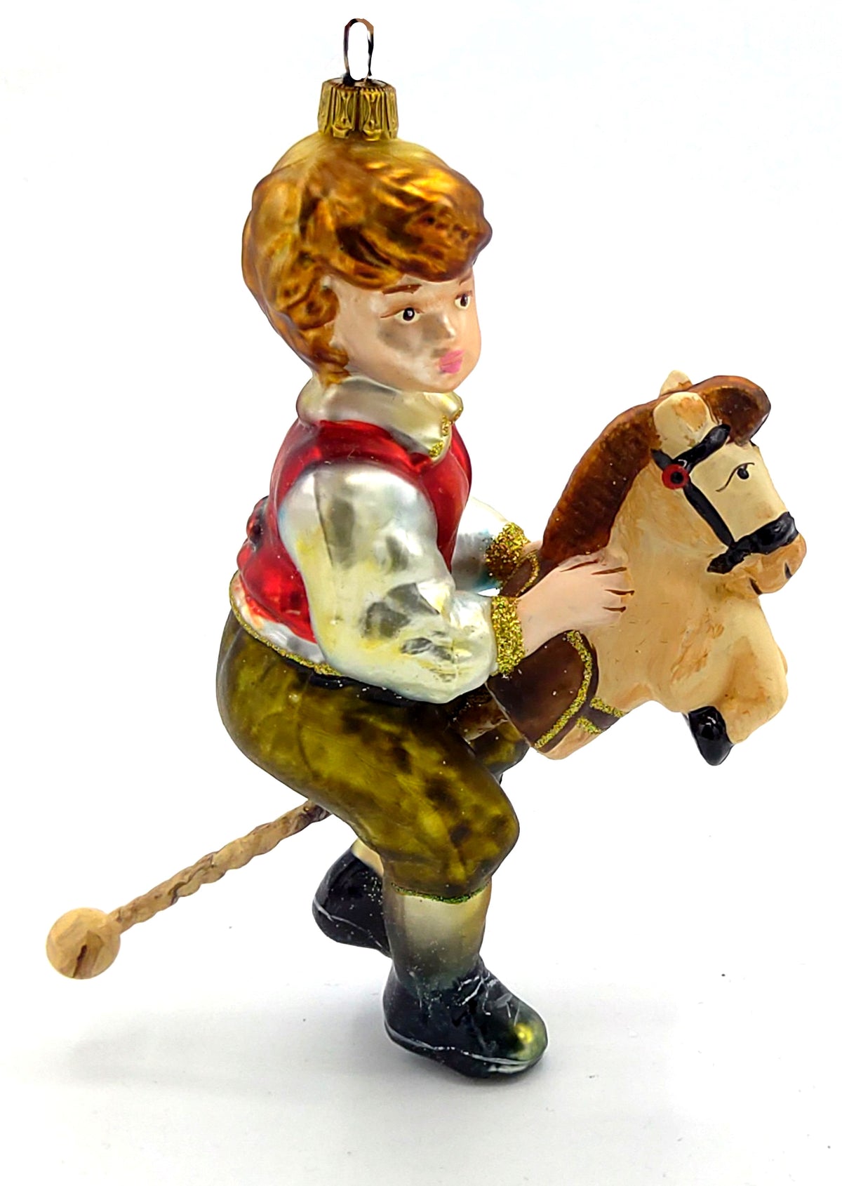 Christbaumschmuck Komozja Junge auf Steckenpferd