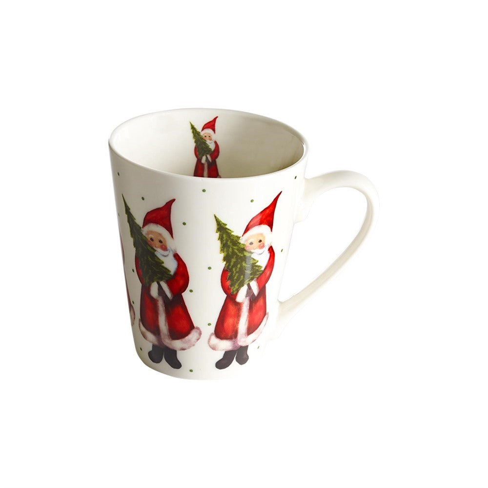 Camilla Ståhl Becher mit Weihnachtsmännern