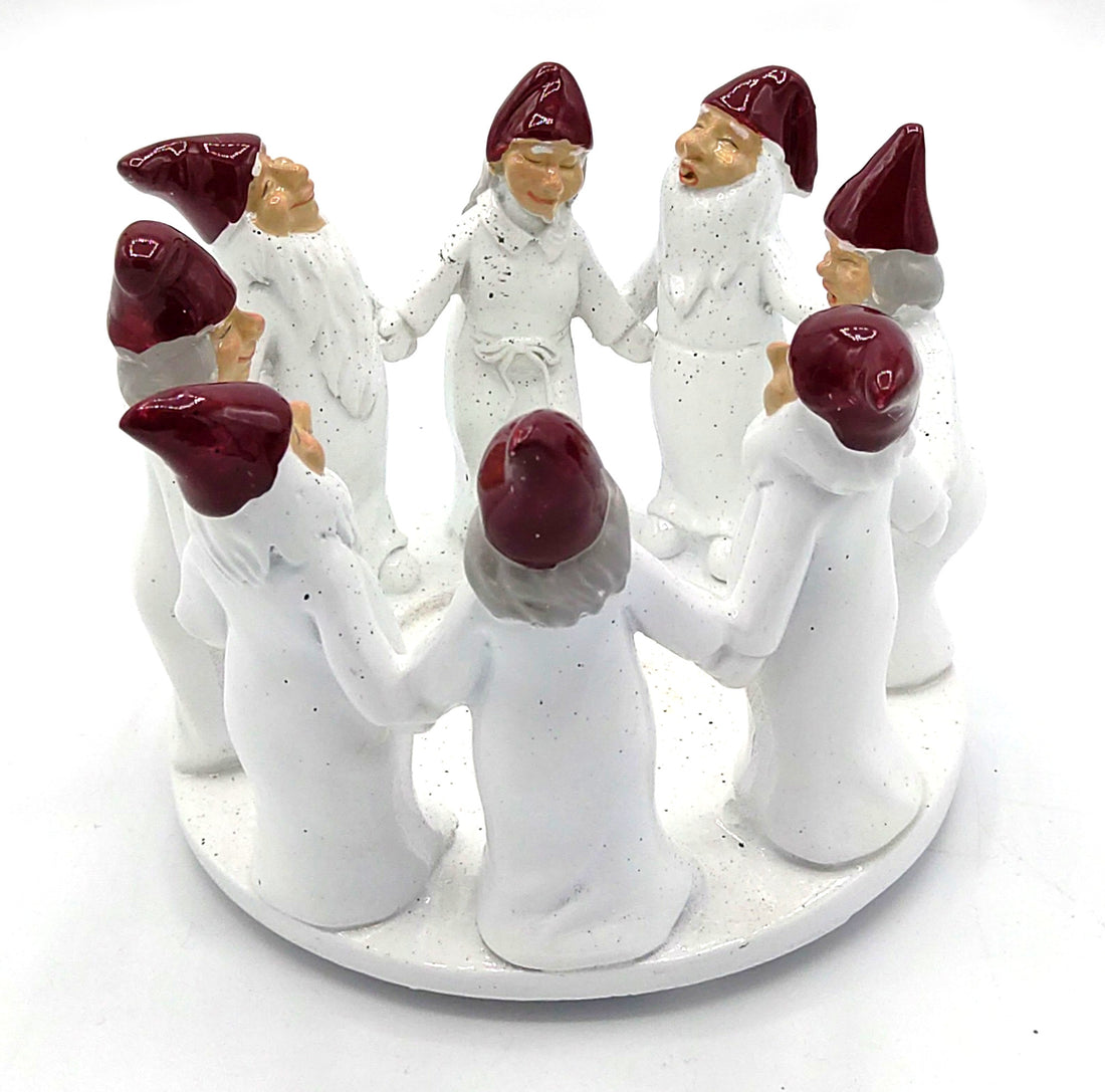 Harvesttime Schale mit tanzenden Weihnachtsmännern und Frauen