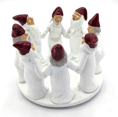 Harvesttime Schale mit tanzenden Weihnachtsmännern und Frauen
