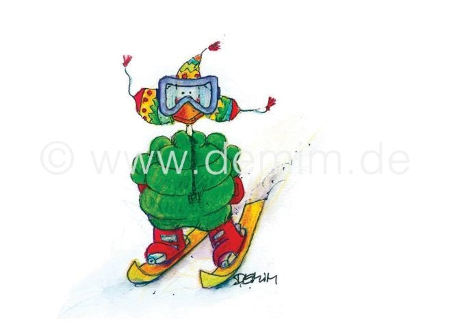 Postkarte Miriam Kramer Flotte Weihnachtsgans