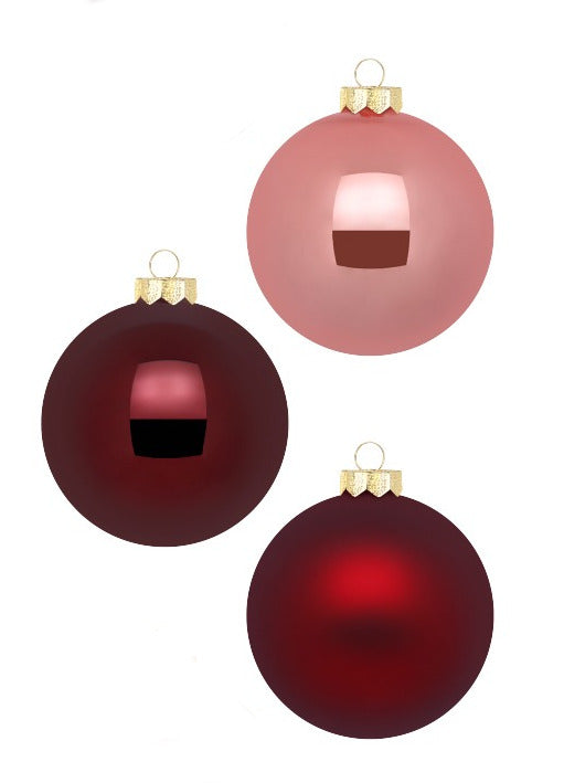 Weihnachtskugel Vintage Rose 6 cm, 20 STK.
