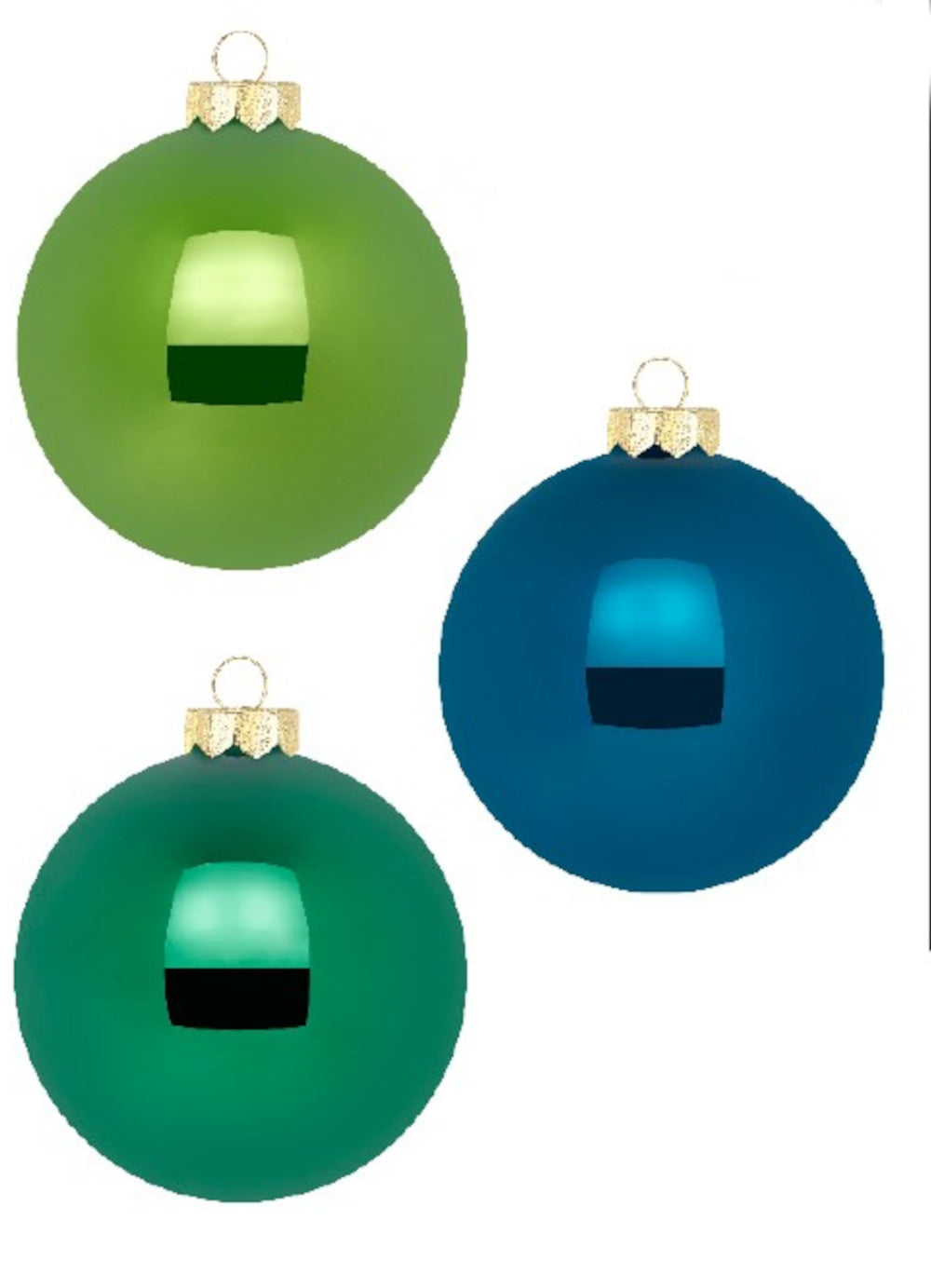 Weihnachtskugel Grün, Blau Mix 6cm, 20 STK.