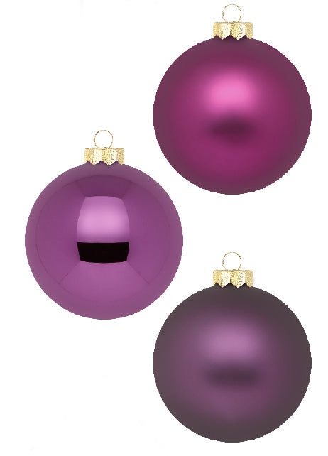 Weihnachtskugel Lila, Matt/Glanz 6 cm, 20 STK.