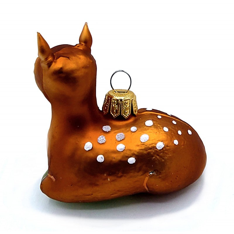 Christbaumschmuck Rehkitz liegend