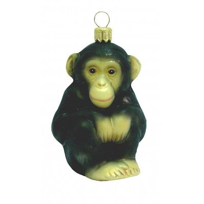 Weihnachtskugel Schimpanse