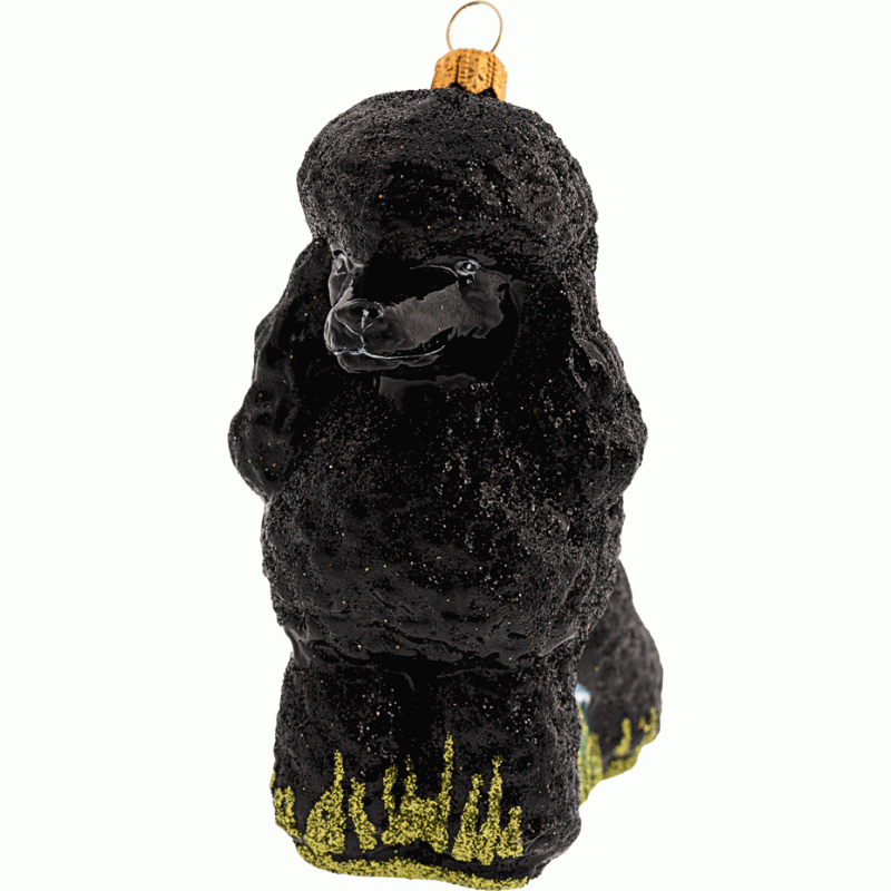 Christbaumschmuck stolzer Pudel schwarz