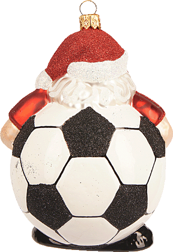 Christbaumschmuck Fußball-Santa