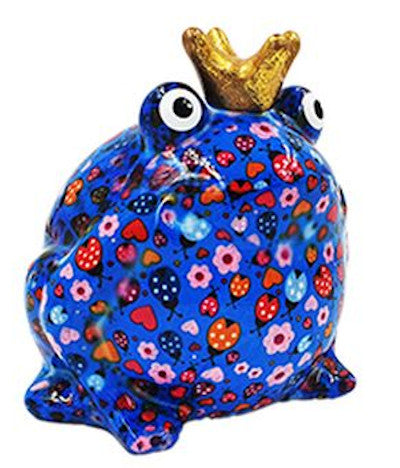 Pomme Pidou Spardose Frosch Freddy Blau