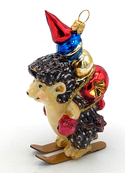 Christbaumschmuck Komozja Igel auf Ski