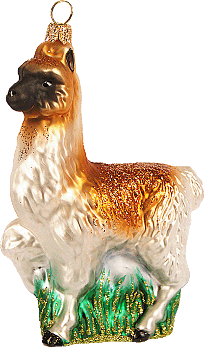 Weihnachtsschmuck Lama
