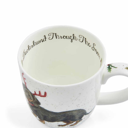 Wrendale Designs Tasse Weihnachtsdackel , 0.3 ltr.