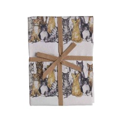 Geschirrtuch Katzen, recycelte Baumwolle, 50x70cm