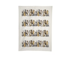 Geschirrtuch Katzen, recycelte Baumwolle, 50x70cm