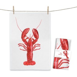 Geschirrtuch von Maluu roter Lobster