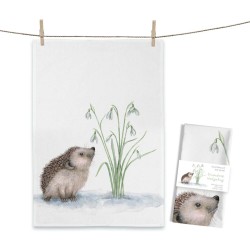 Geschirrtuch - Maluu - Igel mit Blumen