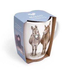 MALUU Tasse „Cheeky Donkeys“ – 450 ml Handgemaltes Esel-Design