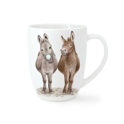 MALUU Tasse „Cheeky Donkeys“ – 450 ml Handgemaltes Esel-Design