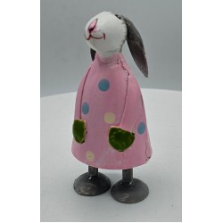 Osterhase Betty mit Schlappohren Rosa mit Punkten XXS