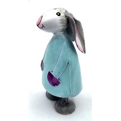 Osterhase Betty mit Schlappohren Blau XXS