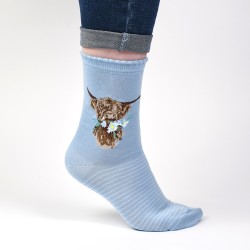 Motivsocken - Highlandrind - Wrendale Designs - Damensocke - 37-42