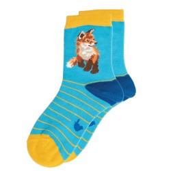 Motivsocken - Fuchs - Wrendale Designs - Kindersocke - 27-31
