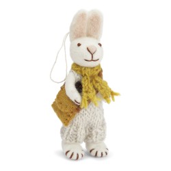 Gry & Sif Osterhase mit Tasche und Schal, 11 cm
