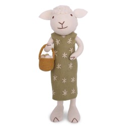 Gry & Sif Schaf im Kleid mit Osterkorb , 60 cm
