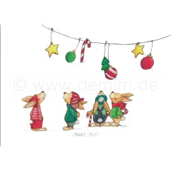 Postkarte - Miriam Kramer - Hasenweihnacht